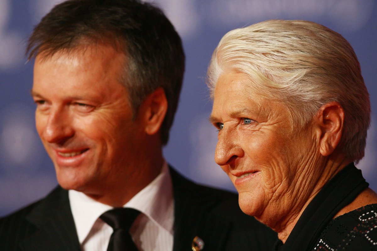Steve Waugh and Dawn Fraser